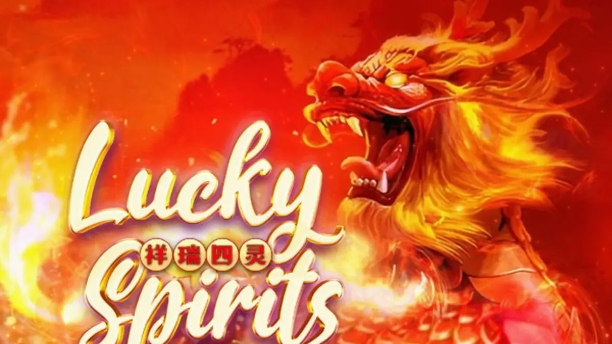 Interface visual e símbolos místicos do jogo Lucky Spirits