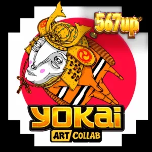 Interface do slot Yokai com elementos de arte japonesa e tambores 5x3